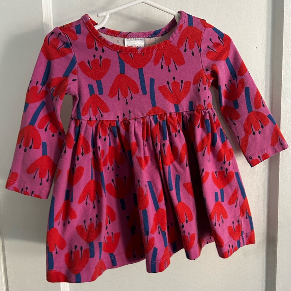 Hanna Andersson long sleeved toddler dress size 12-18 months. EUC